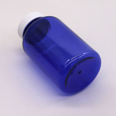 300 ml / 10oz Bottiglia di plastica PET a forma rotonda con tappo a piegatura per contenitore di bottiglia per pillole