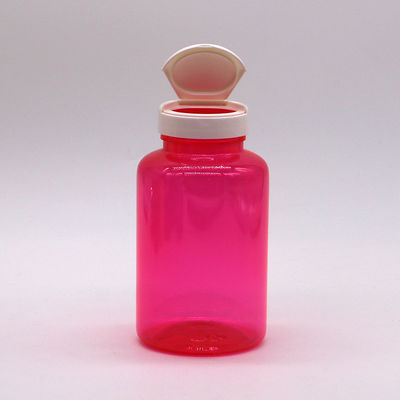 300 ml / 10oz Bottiglia di plastica PET a forma rotonda con tappo a piegatura per contenitore di bottiglia per pillole