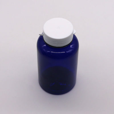 Materiale del colletto PET 200cc Bottiglia di plastica rotonda Contenitore per medicinali con tappi per anelli di facile estrazione
