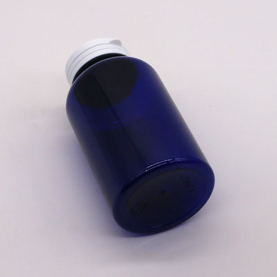 Materiale del colletto PET 200cc Bottiglia di plastica rotonda Contenitore per medicinali con tappi per anelli di facile estrazione