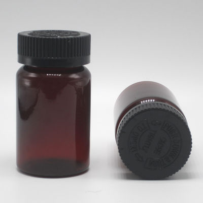 Bottiglia di 100 ml PET Ambror Pill/Vitamina/Capsula di plastica con copertura di sicurezza per bambini e tappo a vite