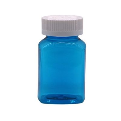 Bottiglia solida Bottiglia in polvere con tappo a vite 120 ml Bottiglia in plastica trasparente PET quadrata