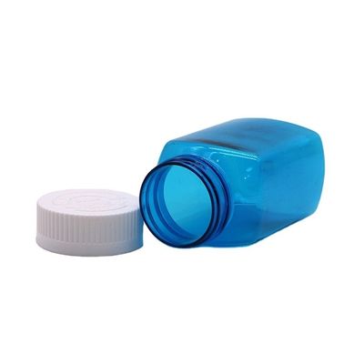 Bottiglia solida Bottiglia in polvere con tappo a vite 120 ml Bottiglia in plastica trasparente PET quadrata