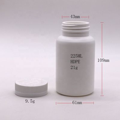 225 mL Bottiglia di plastica in PET a forma rotonda per Plii Medicine Organizzatore di capsule per compresse solide