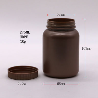 Scatola di conservazione dei farmaci per compresse solide e supplemento per capsule in forma rotonda di 275 ml PE