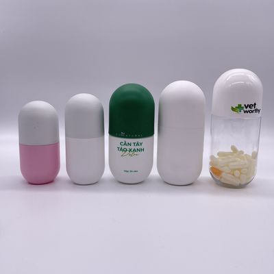 120 ml/130 ml/180 ml/200 ml/250 ml HDPE Bottiglia in forma di capsula di plastica per la pillola di supplemento vitaminico