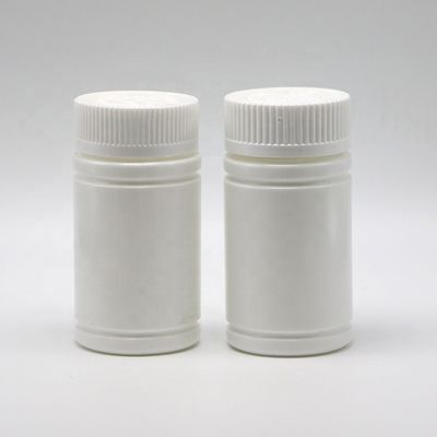 Bottiglia di plastica PE rotonda da 120 ml con tappo a vite per compresse