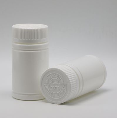 Bottiglia di plastica PE rotonda da 120 ml con tappo a vite per compresse