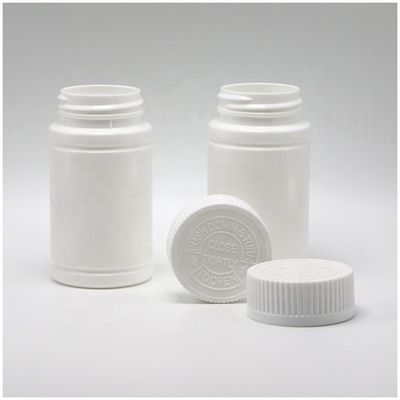 Bottiglia di plastica PE rotonda da 120 ml con tappo a vite per compresse