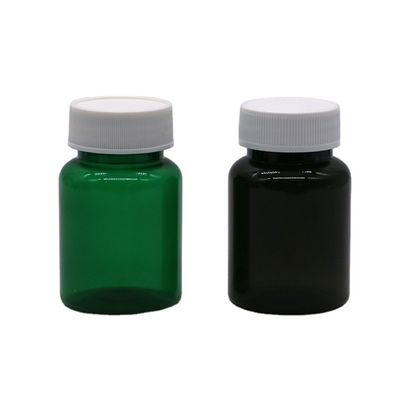Medicina industriale Bottiglia di plastica PET da 50 ml con tappo a vite e stampa di etichette personalizzate