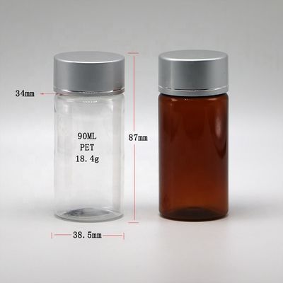 Contenitore a tubo retto in PET per compresse e capsule per prodotti farmaceutici industriali da 90 ml
