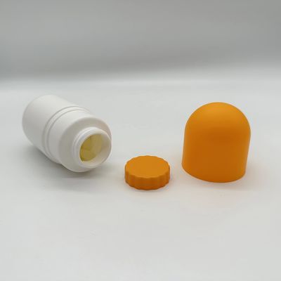 SCREW CAP 130ml HDPE Bottone capsula per integratore Dolci Pille compresse Medicina plastica