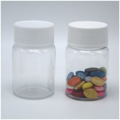 Riempitibile 60 ml Ambrato PET Pillola Capsula Bottiglia di olio di pesce con tappo a vite in argento di alluminio
