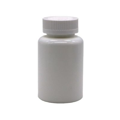 Logo personalizzato Bottiglia di plastica in PE a forma rotonda da 175 ml per il deposito di capsule solide