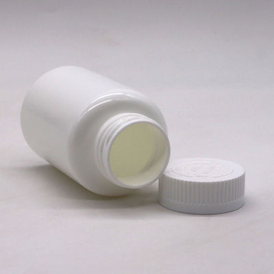Logo personalizzato Bottiglia di plastica in PE a forma rotonda da 175 ml per il deposito di capsule solide