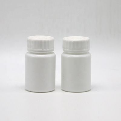 Contenitore di compresse in plastica bianca portatile in HDPE di 30 ml con tappo di sicurezza per bambini