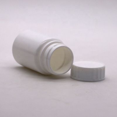 Contenitore di compresse in plastica bianca portatile in HDPE di 30 ml con tappo di sicurezza per bambini