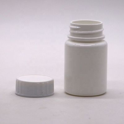 Contenitore di compresse in plastica bianca portatile in HDPE di 30 ml con tappo di sicurezza per bambini
