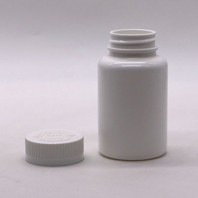 Materiale del collare PE 150ml Bottiglia di plastica rotonda vuota con coperchio a prova di bambini