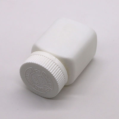 Bottiglia quadrata in HDPE a colori personalizzati da 80 ml con tappo a vite e tappo per bambini