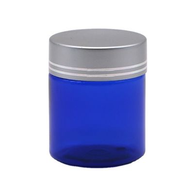 Riempitibile 40ml/1.3oz PET Pillola Capsula Bottiglia di olio di pesce con tappo a vite in argento di alluminio