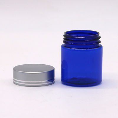 Riempitibile 40ml/1.3oz PET Pillola Capsula Bottiglia di olio di pesce con tappo a vite in argento di alluminio