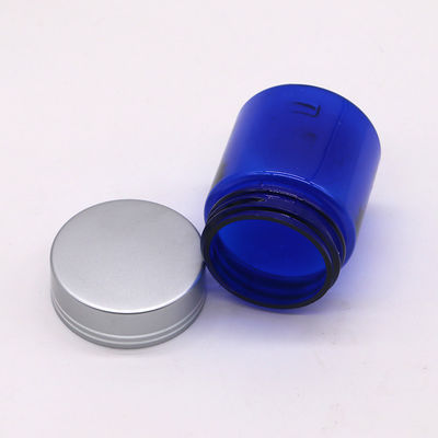 Riempitibile 40ml/1.3oz PET Pillola Capsula Bottiglia di olio di pesce con tappo a vite in argento di alluminio