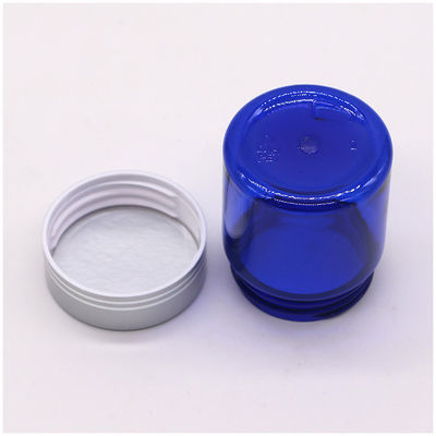 Riempitibile 40ml/1.3oz PET Pillola Capsula Bottiglia di olio di pesce con tappo a vite in argento di alluminio