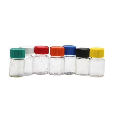 Bottiglia per pillole in PET di 15 ml con tappo di sicurezza per bambini riciclabile senza BPA