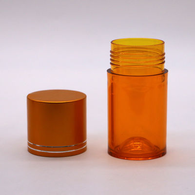 60 ml di pillola PET ricaricabile Capsula Bottiglia di olio di pesce con tappo a vite in oro argento alluminio