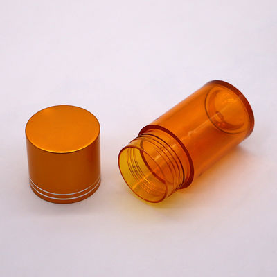 60 ml di pillola PET ricaricabile Capsula Bottiglia di olio di pesce con tappo a vite in oro argento alluminio