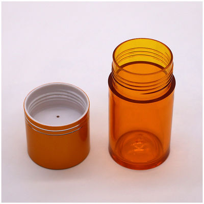 60 ml di pillola PET ricaricabile Capsula Bottiglia di olio di pesce con tappo a vite in oro argento alluminio