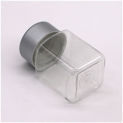 Bottiglie quadrate in PET di 60 ml con tappo a vite di plastica per compresse