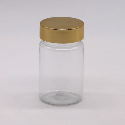 Cura della salute 70ml PET Bottiglia di plastica capsula pillola con tappo oro argento