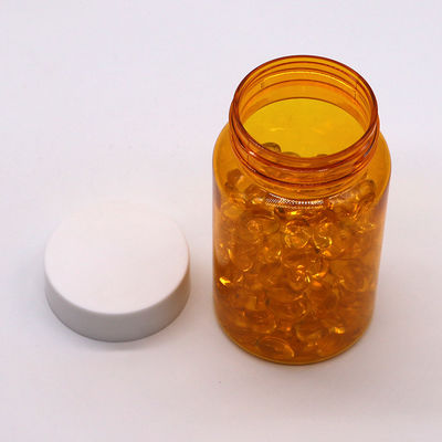Campioni gratuiti 150ml/cc PET Bottiglia di plastica arancione per medicine