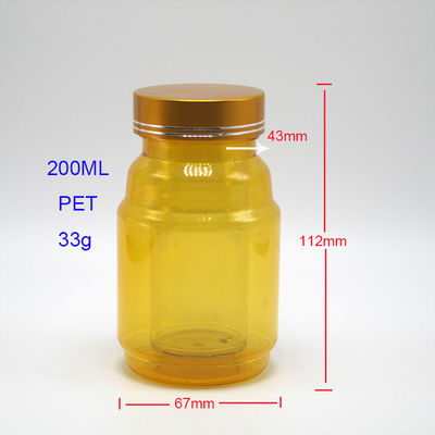 200 ml di contenitori di plastica in PET trasparente colore personalizzato per contenitori di stoccaggio per alimenti