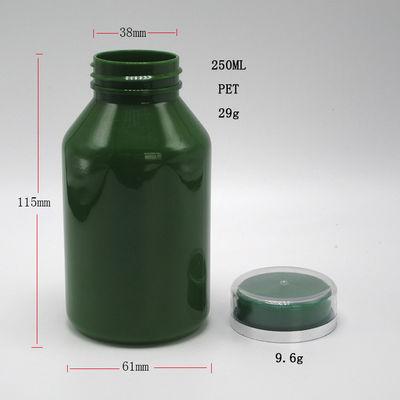 Coperture a prova di bambini Contenitori di pillole in PET 250 ml Capacità per flaconi di farmacia
