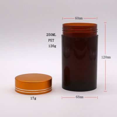 Bottiglia di vetro in PET di tipo plastico per capsule di integratori alimentari e integratori a base di erbe