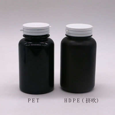 Personalizzare colore PET 250ml Bottiglia di plastica rotonda per il contenitore di capsule di medicina