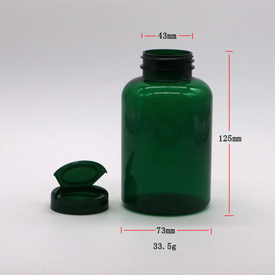 SCREW CAP 350ML Bottiglia ricaricabile di plastica medica PET per capsule di medicina ricaricabili
