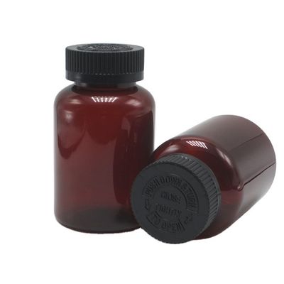 Cappuccio a vite Bottiglia di compresse in plastica in PET da 180 ml per compresse Polvere Capsula compressa HOT SEAL
