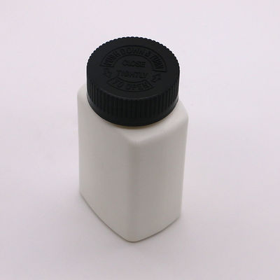 Cappuccio a vite 120 ml HDPE Forma quadrata Contenitore di bottiglia di pillole a colori personalizzati