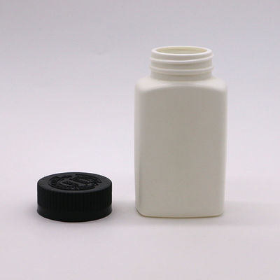 Cappuccio a vite 120 ml HDPE Forma quadrata Contenitore di bottiglia di pillole a colori personalizzati