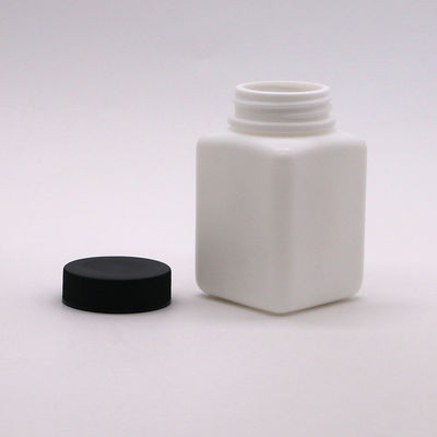 HDPE Collar Forma Quadrata Color Personalizzato Bottiglia di pillole vuote per la medicina in polvere solida