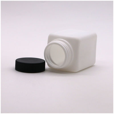 HDPE Collar Forma Quadrata Color Personalizzato Bottiglia di pillole vuote per la medicina in polvere solida