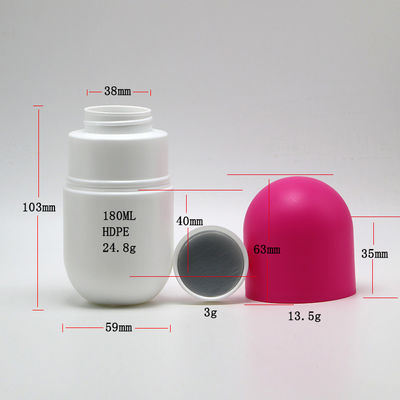 Materiale del colletto HDPE Capsula forma 6oz Bottiglie di plastica opache vuote con tappo a vite