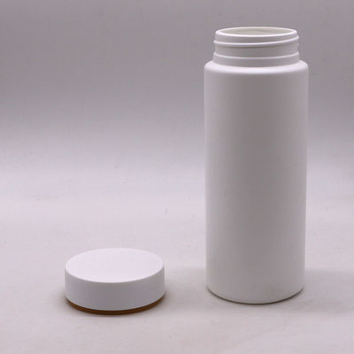 Farmacia 250 ml HDPE Bottiglia di pillole di plastica con due strati di cappucci in HDPE a colori personalizzati