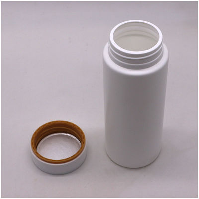 Farmacia 250 ml HDPE Bottiglia di pillole di plastica con due strati di cappucci in HDPE a colori personalizzati