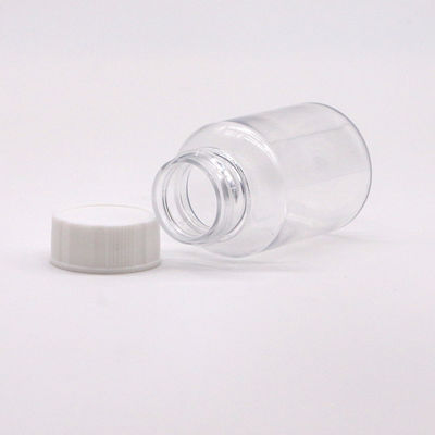 Bottiglia di plastica PET trasparente da 25 ml per conservare le compresse in modo sicuro e protetto
