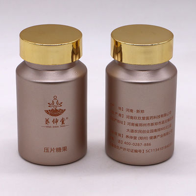 Pillola/capsula/tabletta/polvere PET Bottiglia di plastica ghiacciata con tappo in oro/argento